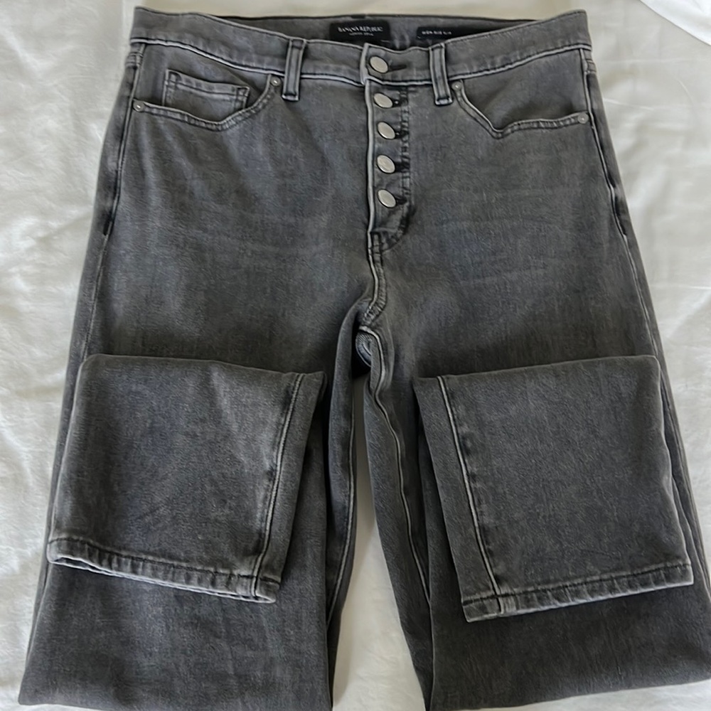 Banana Republic Gray High Rise Slim Jeans Size 30